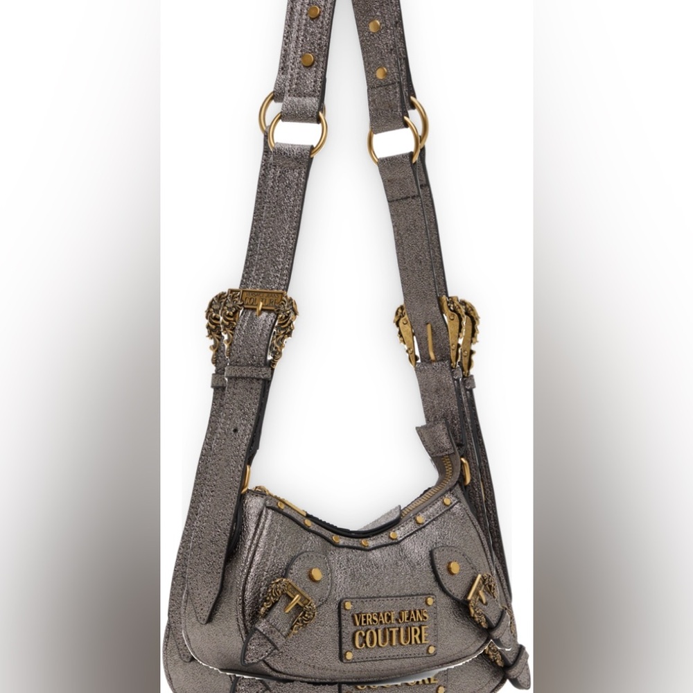 Versace Jeans Couture Shimmering Gunmetal Handbag